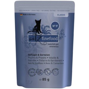 catz finefood Nassfutter No.17 Geflügel & Garnele, 16 x 85 g