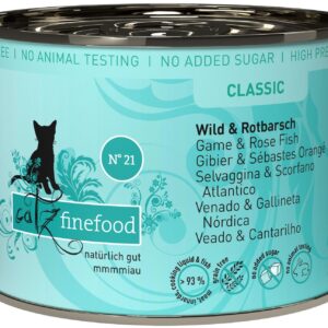 catz finefood Nassfutter No.21 Wild & Rotbarsch, 200 g