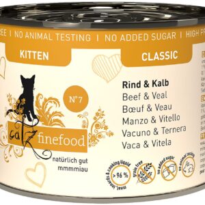catz finefood Nassfutter Kitten No.07 Rind & Kalb, 200 g