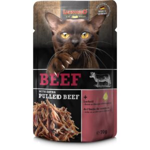 Leonardo Cat Food Nassfutter Rind & Pulled Beef, 70 g