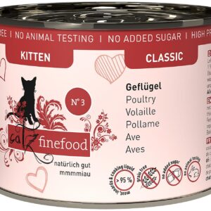 catz finefood Nassfutter Kitten No.03 Geflügel, 200 g