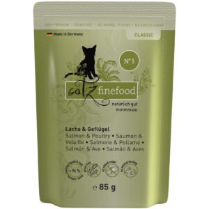 catz finefood Nassfutter No.05 Lachs & Geflügel, 85 g