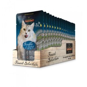 Leonardo Cat Food Nassfutter Forelle & Catnip, 16 x 85 g