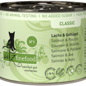 catz finefood Nassfutter No.05 Lachs & Geflügel, 200 g