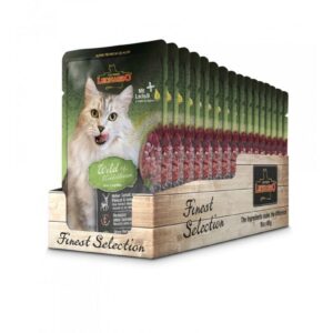 Leonardo Cat Food Nassfutter Wild & Heidelbeeren, 16 x 85 g