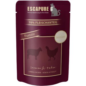 Escapure Nassfutter Pouch Senior Lamm & Huhn, 100 g