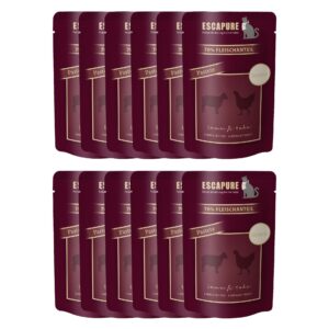 Escapure Nassfutter Pouch Senior Lamm & Huhn, 12 x 100 g