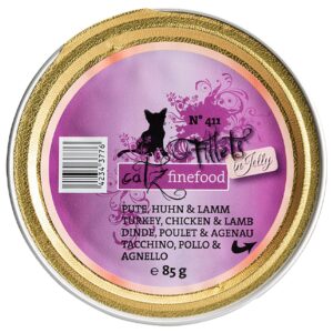catz finefood Nassfutter Fillets No.411 Pute, Huhn & Lamm, 85 g