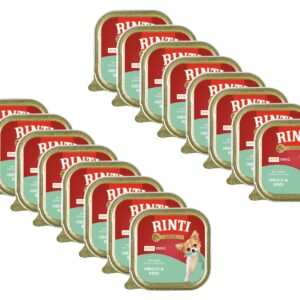 Rinti Nassfutter Gold Mini Hirsch & Rind, 16 x 100 g