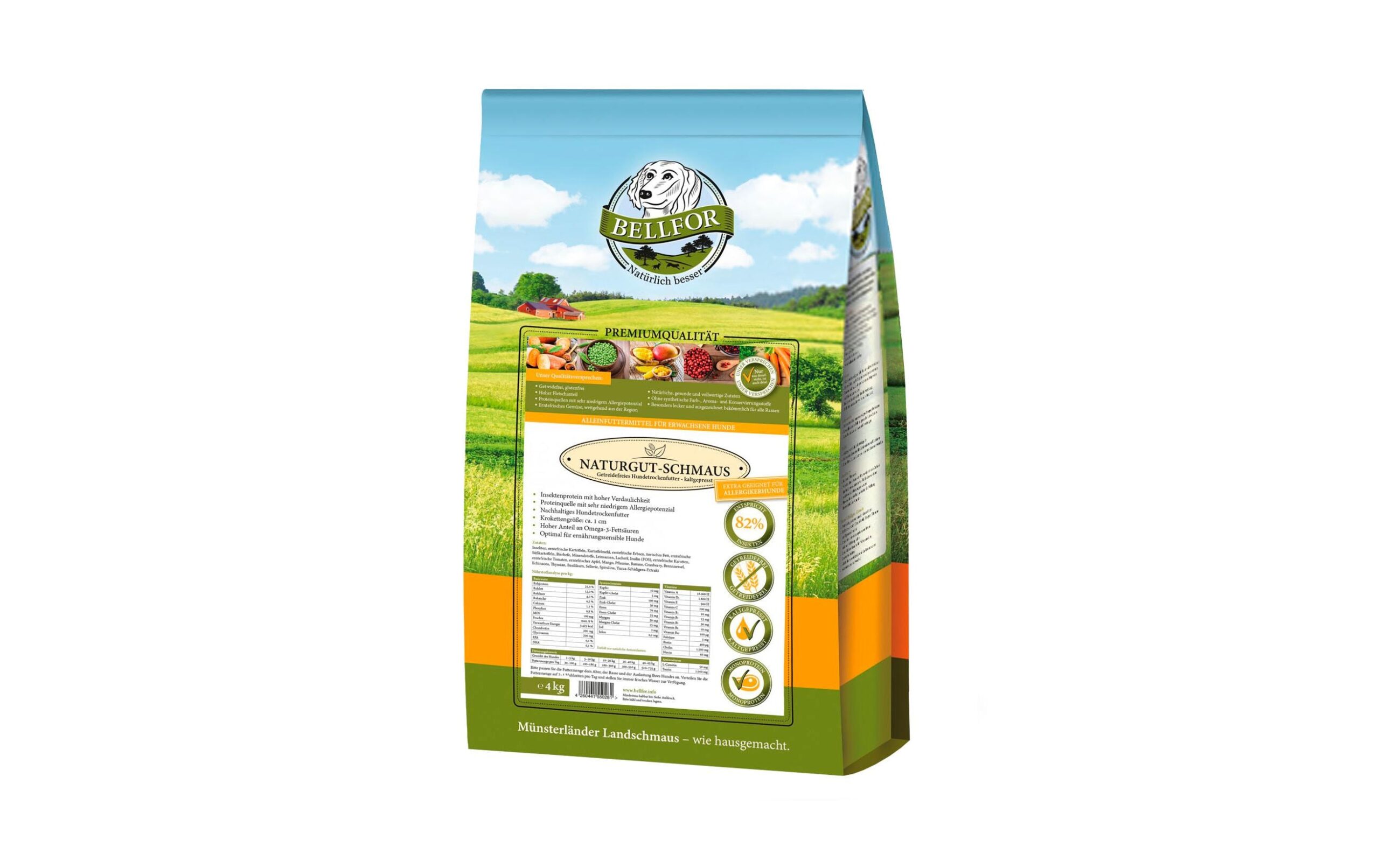 Bellfor Trockenfutter Naturgut-Schmaus Insekten, 4 kg