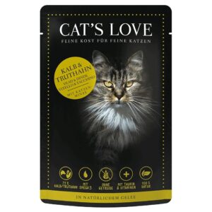 Cat’s Love Nassfutter Adult Kalb & Truthahn, 85 g
