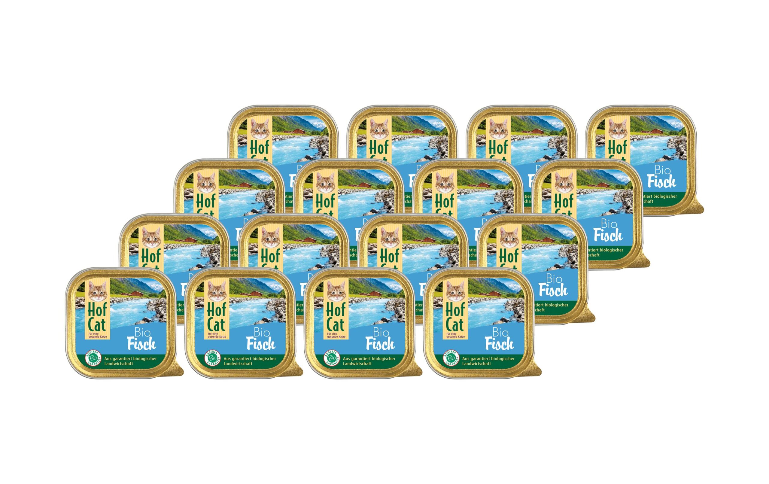 HofCat Nassfutter Fisch, 16 x 100g