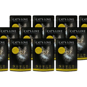Cat’s Love Nassfutter Adult Kalb & Truthahn, 12 x 85 g
