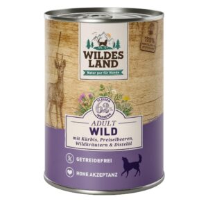 Wildes Land Nassfutter Wild mit Kürbis und Preiselbeeren 400 g