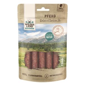 Wildes Land Snack Dörrfleisch Pferd, 7 Stk