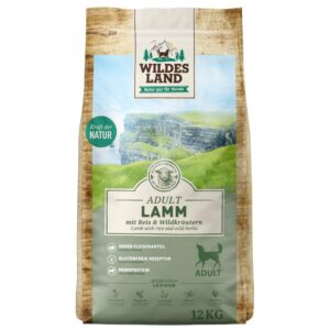 Wildes Land Trockenfutter Lamm mit Reis & Wildkräutern, 12 kg