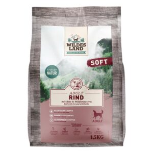 Wildes Land Halbfeuchtfutter Rind mit Reis & Wildkräutern 1.5 kg