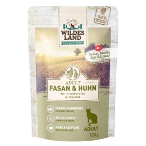 Wildes Land Nassfutter Adult Fasan & Huhn 12 x 100 g