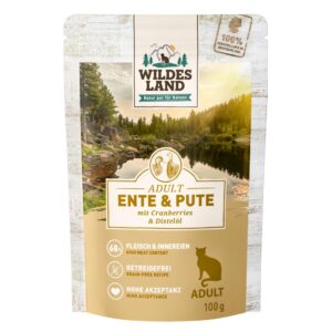 Wildes Land Nassfutter Adult Ente und Pute 100 g