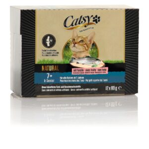 Catsy Nassfutter 7+ Cat Pouch with Trout, 12 x 85 g