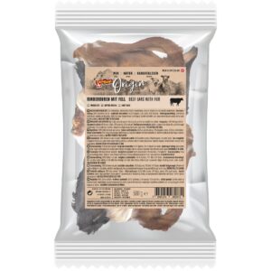 DeliBest Kausnack Origin Rinderohren mit Fell 500 g