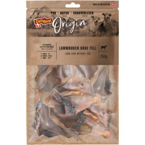 DeliBest Kausnack Origin Lammohren ohne Fell 250 g
