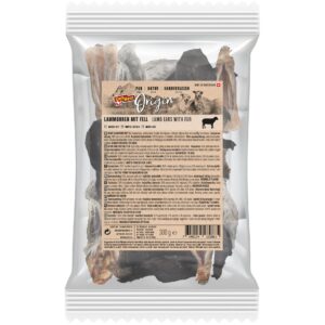 DeliBest Kausnack Origin Lammohren mit Fell 300 g, Schweizer Fleisch