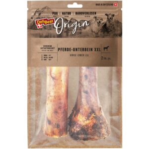 DeliBest Kausnack Origin Pferde-Unterbein XXL ca. 25 cm, 2 Stk.