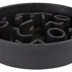 District 70 Bambusnapf Bamboo Dog Slow Feeder Ø 21 cm, Dunkel-Grau