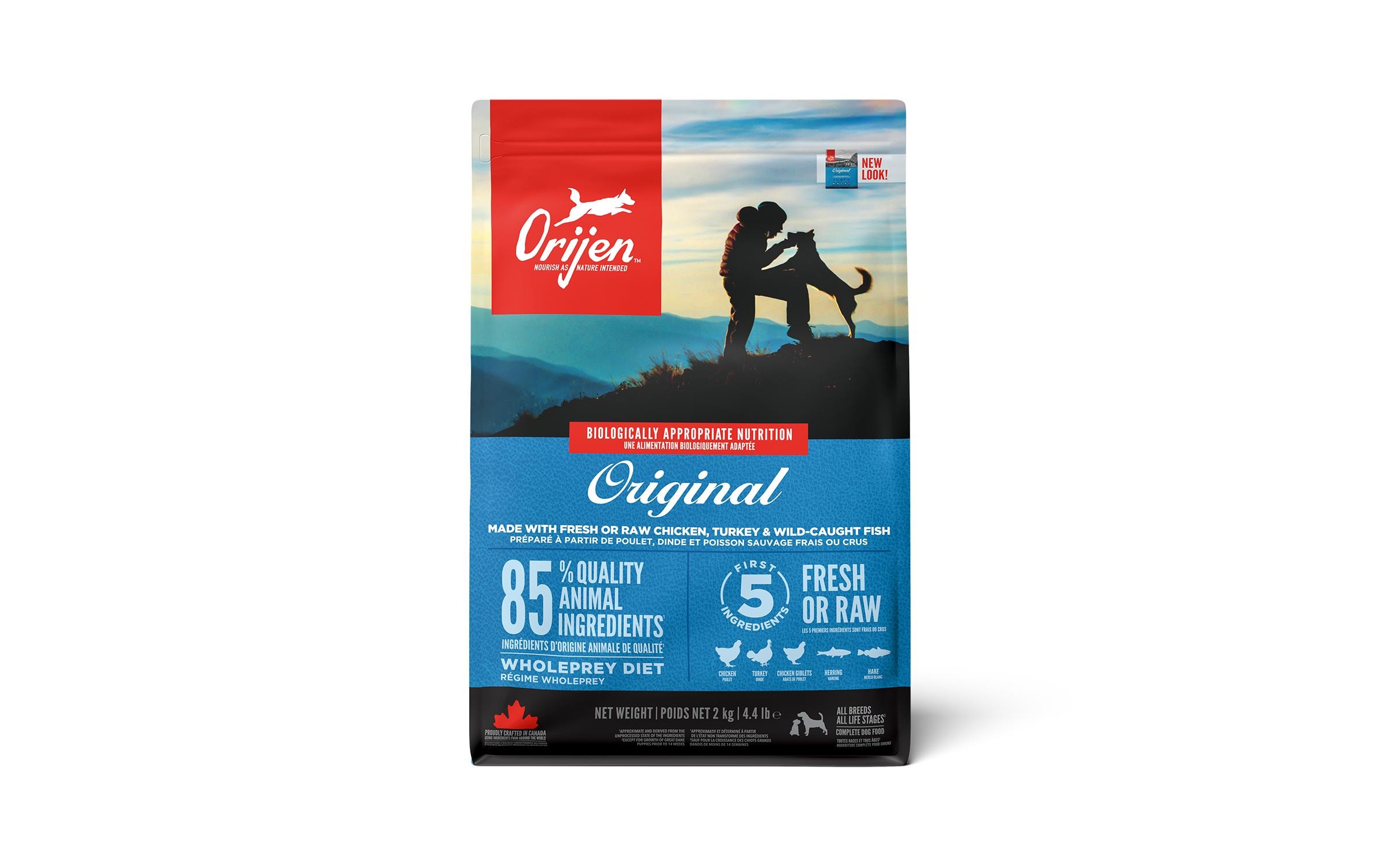 Orijen Trockenfutter Dog Original mit Geflügel & Fisch, 2 kg