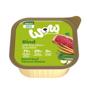 WOW Nassfutter Adult Rind Schale 150g