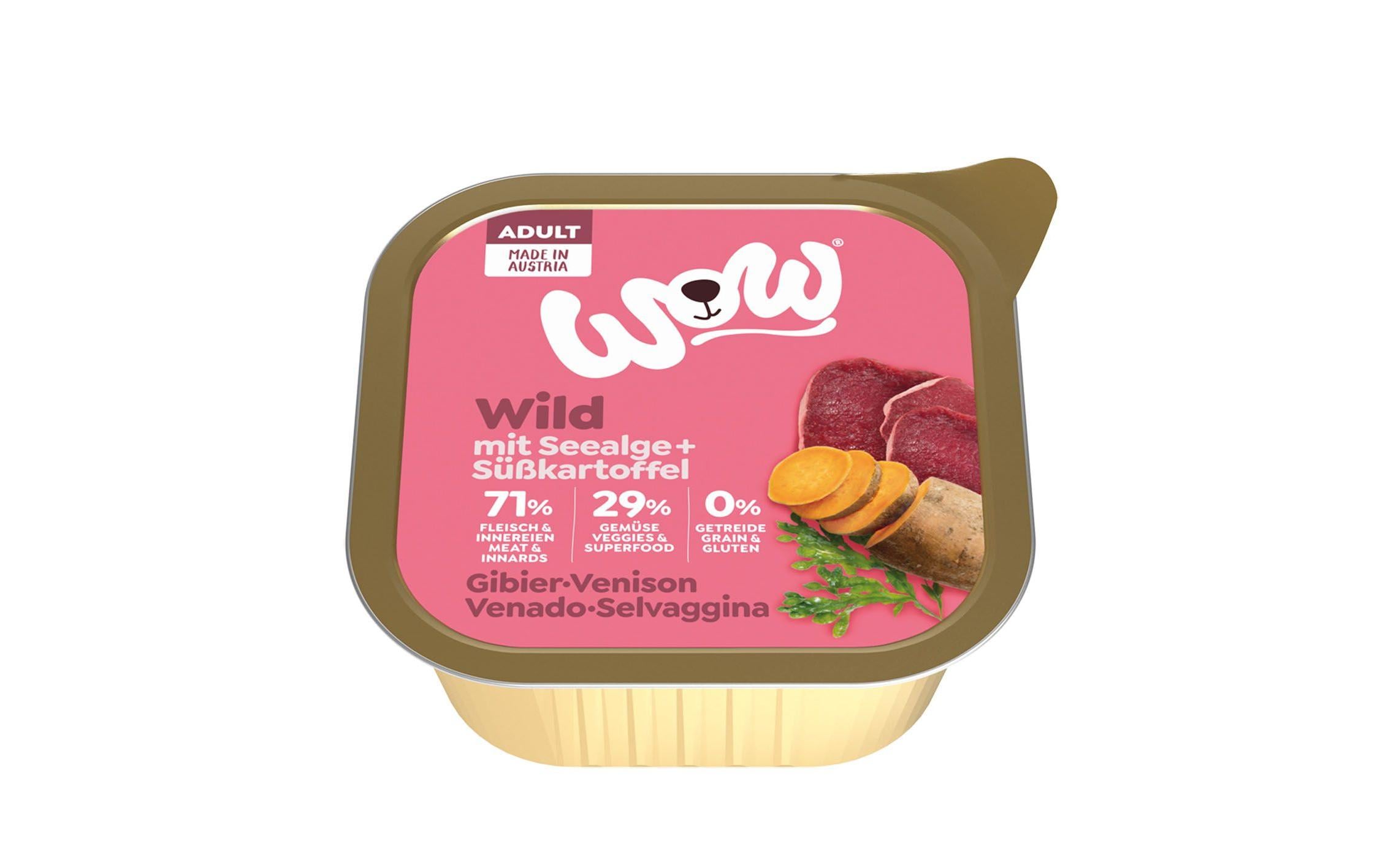 WOW Nassfutter Adult Wild Schale 150g