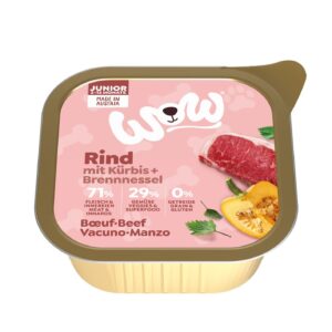 WOW Nassfutter Junior Rind Schale 150g
