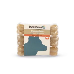 Beeztees Kauknochen Rinderhaut, 11 cm, 3 Stk.