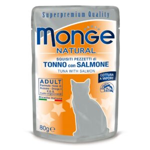 Monge Nassfutter Natural Adult, Thunfisch & Lachs, 80 g
