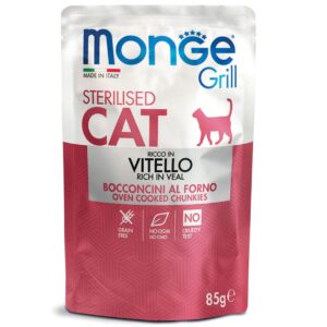Monge Nassfutter Grill Sterilised Kalb, 85 g