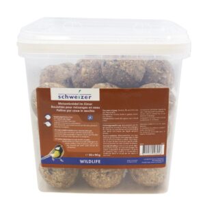 Eric Schweizer Wintervogelfutter Meisenknödel im Eimer, 30 x 90 g, netzfrei
