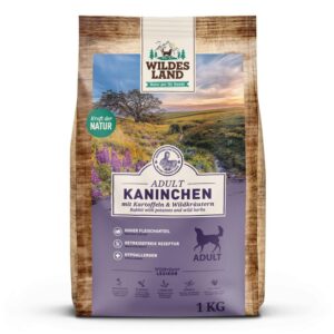 Wildes Land Trockenfutter Dog Adult Kaninchen mit Kartoffeln, 1 kg