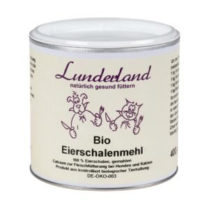 Lunderland Hunde-Nahrungsergänzung Bio-Eierschalenmehl, 400 g