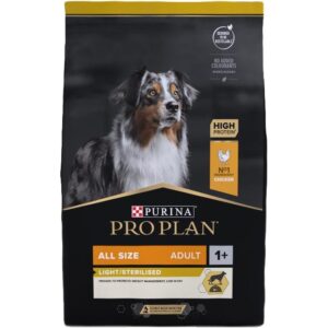 Purina Pro Plan Trockenfutter All Size Adult Light/Sterilised Huhn, 3 kg