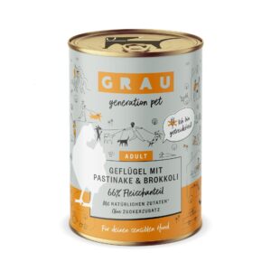 Grau Nassfutter Geflügel, Pastinake, Brokkoli 400 g