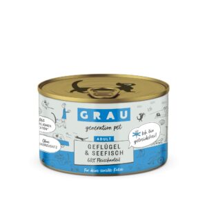 Grau Nassfutter Geflügel und Seefisch 200 g