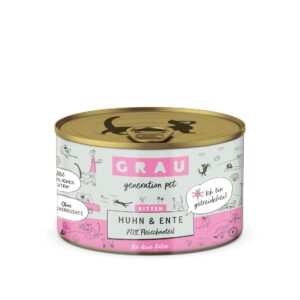 Grau Nassfutter Kitten Huhn und Ente 200 g