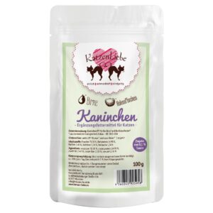 KatzenLiebe Nassfutter Kaninchen mit Bio-Birne, 100 g