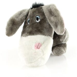 SwissPet Hunde-Spielzeug Esel George, 45 cm, Grau/Weiss