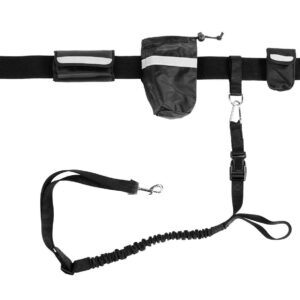 SwissPet Fahrrad- und Joggingleine Set, 60-120 cm, Schwarz