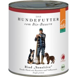defu Nassfutter Menü Sensitiv Bio Rind, 820 g