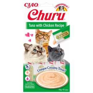 CIAO Churu Katzen-Snack Pürees Thunfisch & Huhn, 4 x 14 g