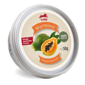 Leiky Hunde-Nahrungsergänzung Wurminol Papainpulver, 30 g
