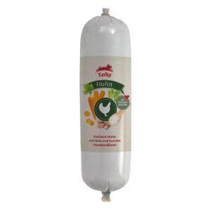 Leiky Nassfutter Hundewurst Freiland-Huhn, 700 g